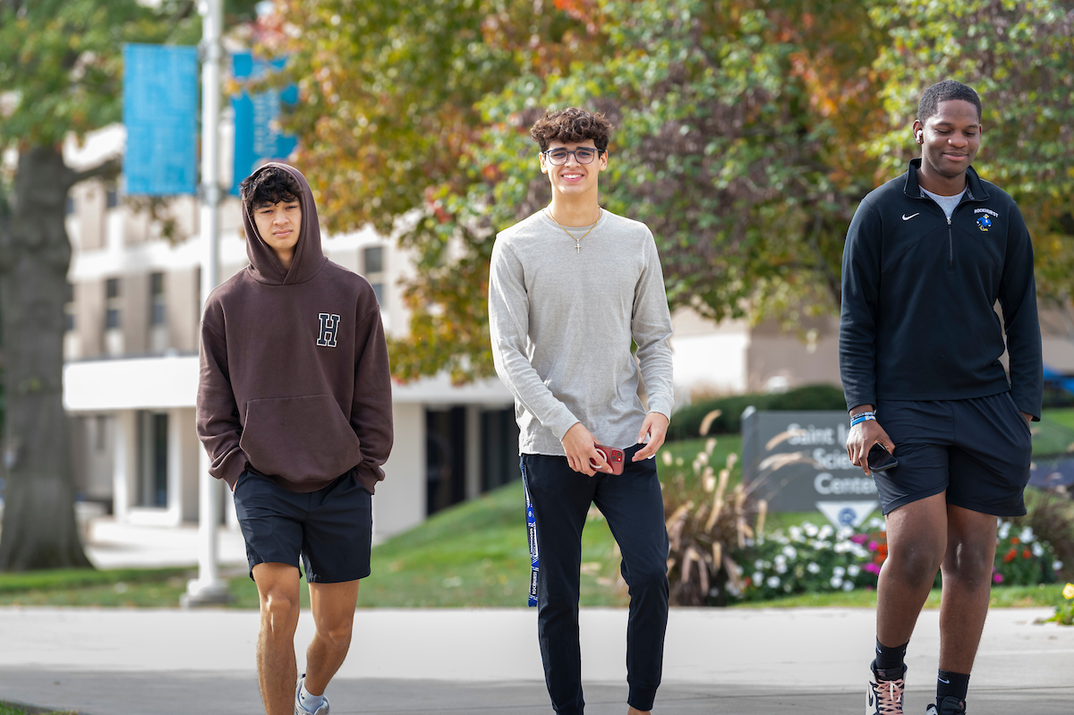 Male students on campus