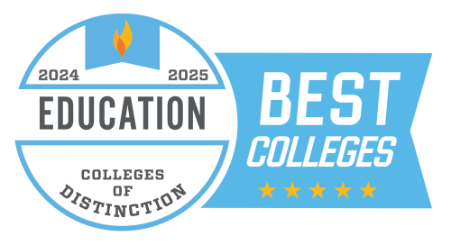 Best Colleges seal: Colleges of Distinction for Education