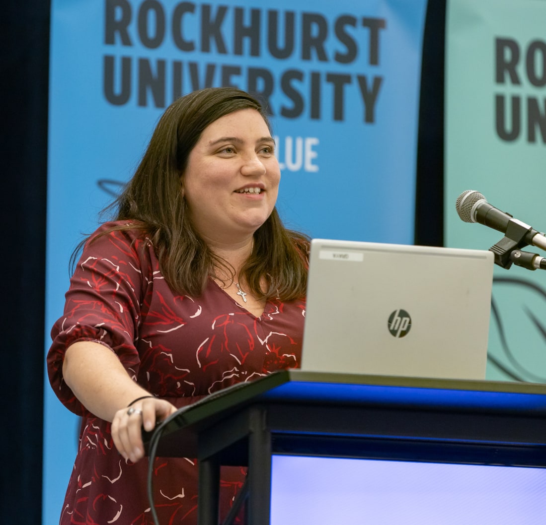 Panelist speaking at an event about Jesuit prison education