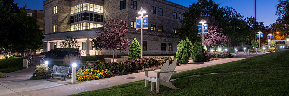Campus at night
