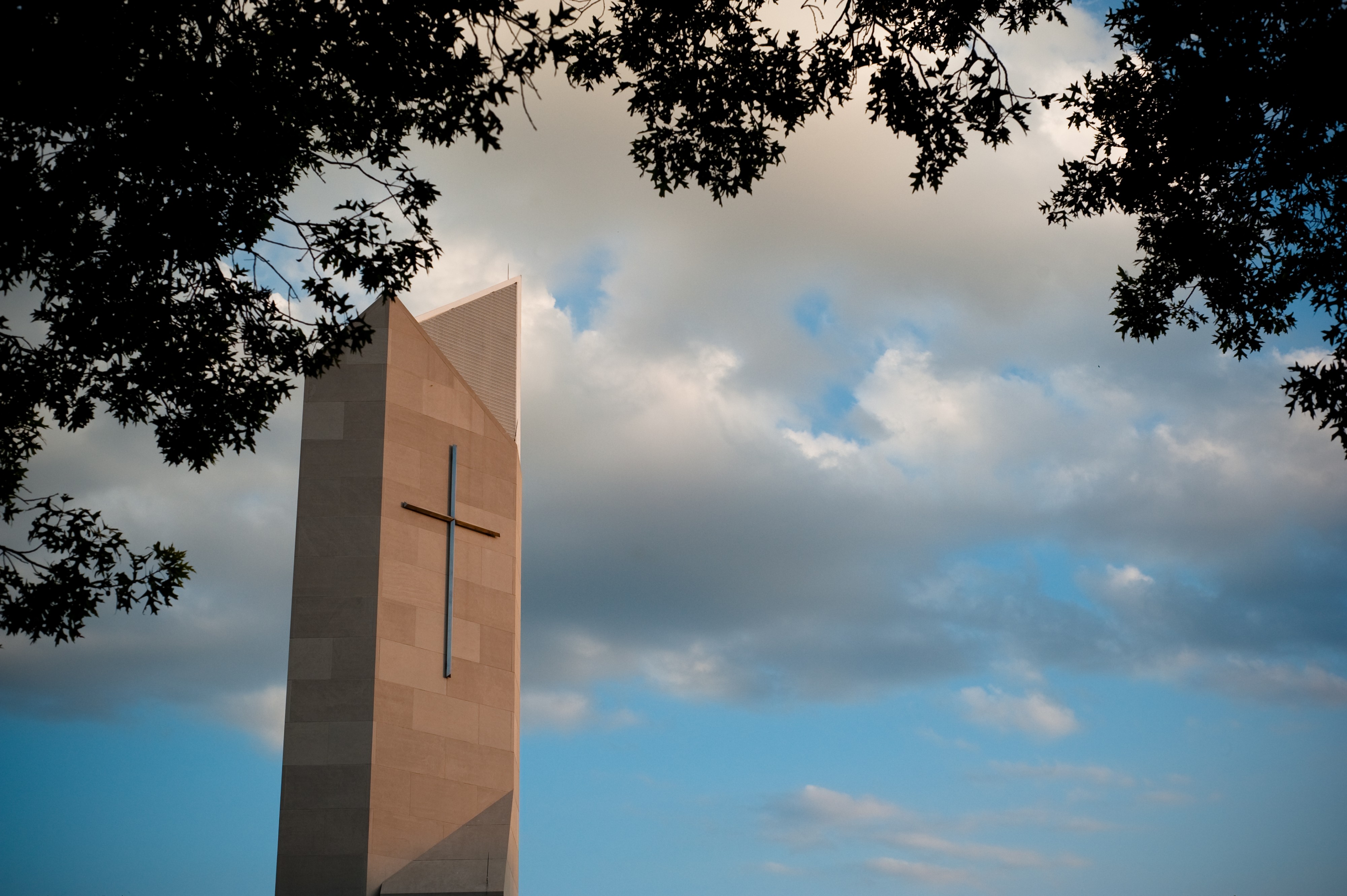 Rockhurst Bell Tower at Dusk.