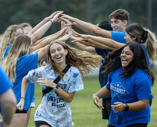 Rockhurst freshmen at Orientation Olympics